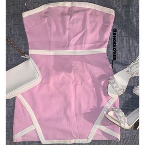 Missguided lilac bandeau dress